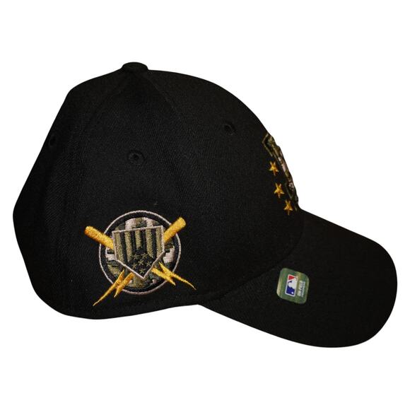 New Era 39THIRY Los Angeles Dodgers Hat Black Camo LA Logo Gold Stars Fitted Cap - Picture 2 of 6
